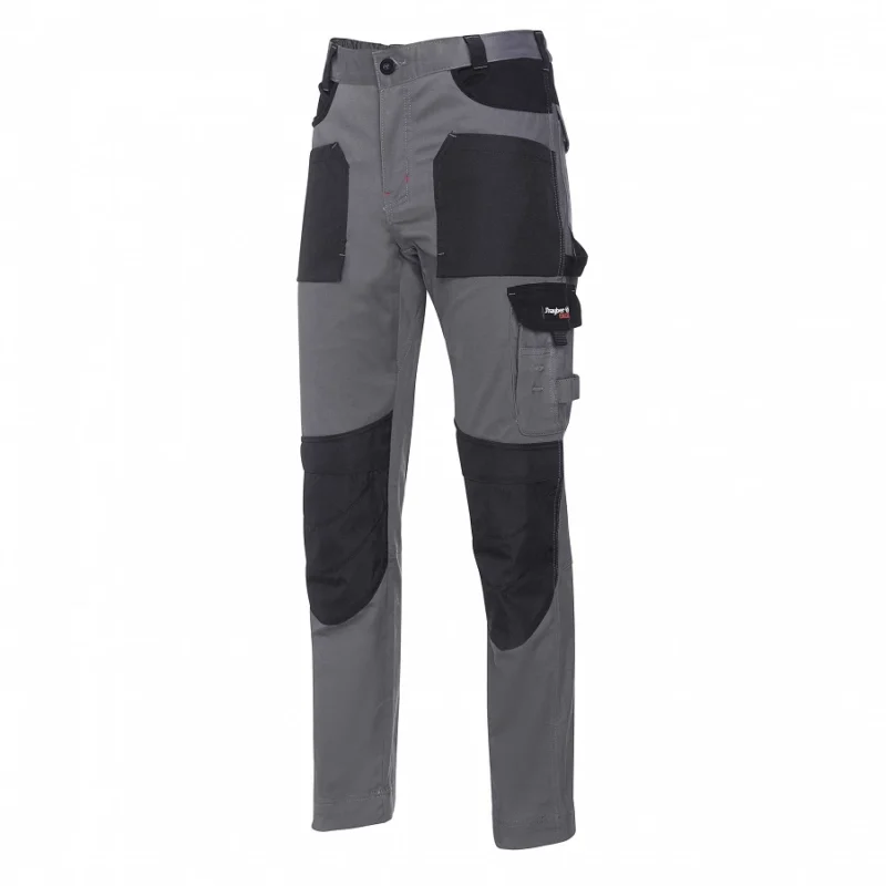 PANTALON LARGO MOD.OREGON GRIS-NEGRO