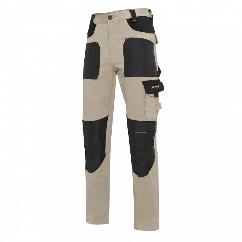 PANTALON LARGO MOD.OREGON CAMEL-NEGRO
